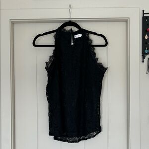 Halife Black Lace Sleeveless Top